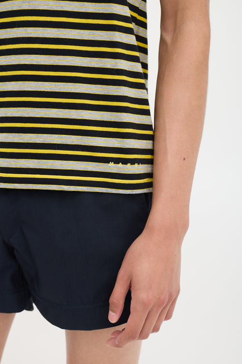 Marni Yellow 
Multicolour Striped T-Shirt