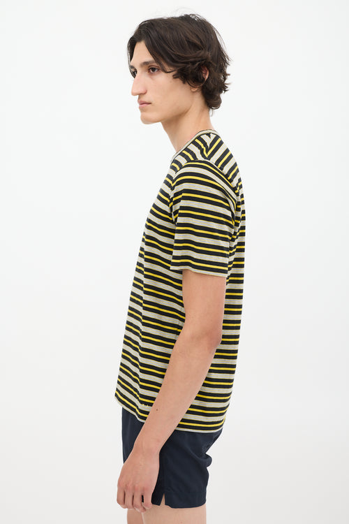 Marni Yellow 
Multicolour Striped T-Shirt