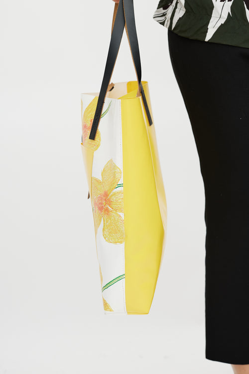 Marni Yellow 
Multicolour Floral Tote