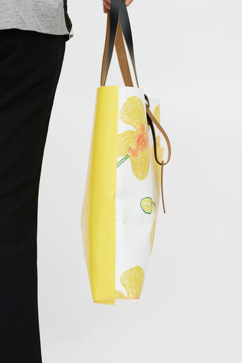 Marni Yellow 
Multicolour Floral Tote