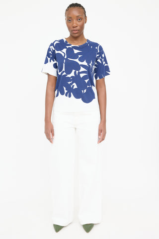 Marni Floral 
Stripe Graphic T-Shirt