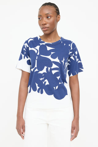 Marni Floral 
Stripe Graphic T-Shirt