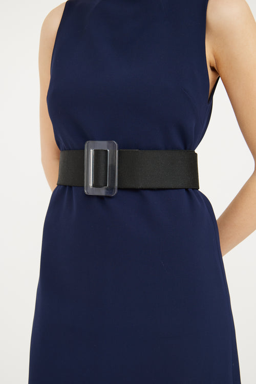 Marni Black Acrylic Buckle Waist Belt