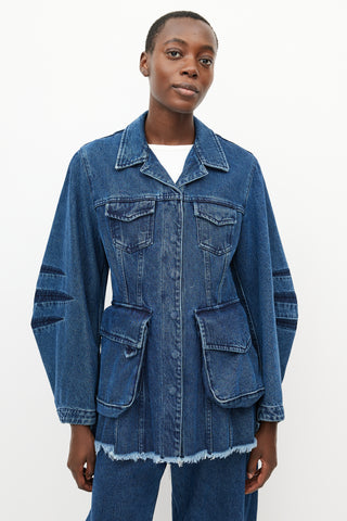 Marques Almeida Blue Denim Cargo Jacket