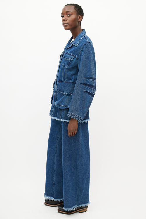 Marques Almeida Blue Denim Cargo Jacket