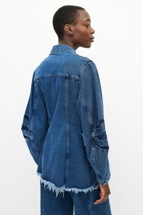 Marques Almeida Blue Denim Cargo Jacket