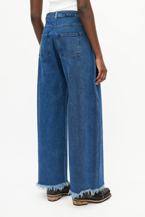 Marques Almeida Blue Denim Wide Leg Jeans