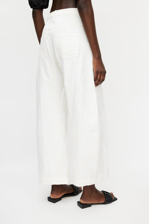 Marques
Almeida White Floral Wide Leg Jeans