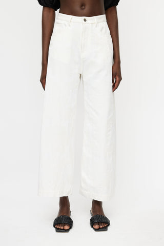 Marques
Almeida White Floral Wide Leg Jeans