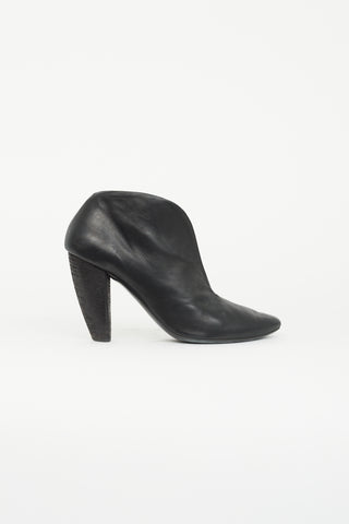 Marsèll Black Leather Cutout Boot