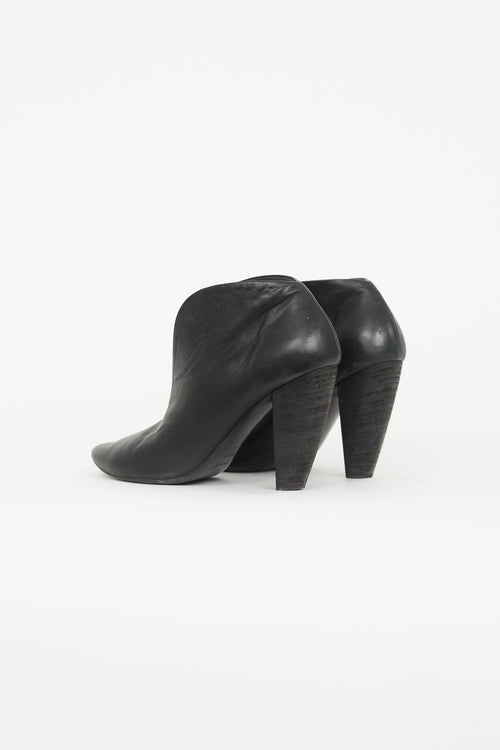 Marsèll Black Leather Cutout Boot