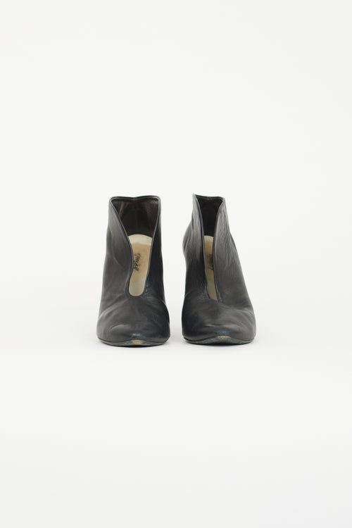 Marsèll Black Leather Cutout Boot