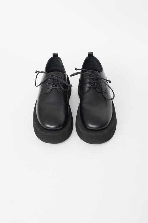 Marsèll Black Leather Platform Oxford