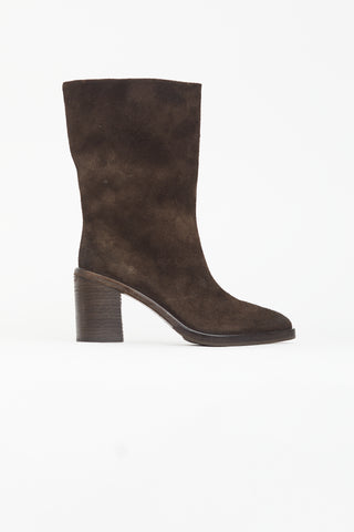 Marsèll Dark Brown Suede Heeled Boot