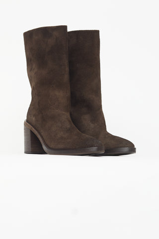 Marsèll Dark Brown Suede Heeled Boot