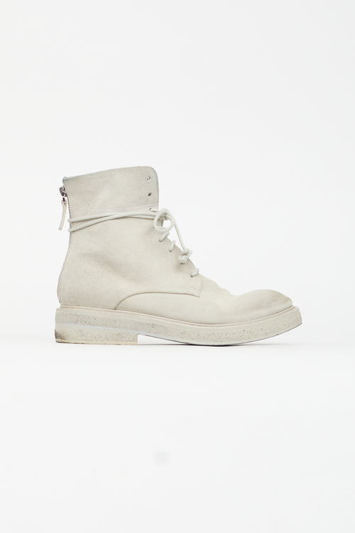 Marsèll Grey Suede Parrucca Lace Up Boot