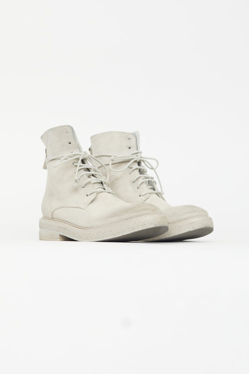 Marsèll Grey Suede Parrucca Lace Up Boot