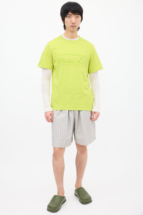 Martine Rose Green Logo T-Shirt