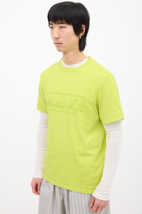 Martine Rose Green Logo T-Shirt