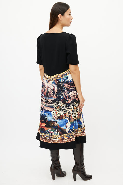 Mary Katrantzou Black 
Multicolour Garden Dress