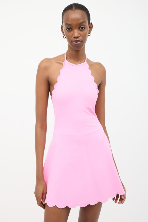 Marysia Pink Bianca Mini Halter Dress