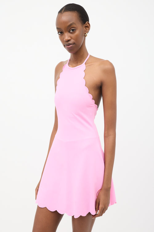 Marysia Pink Bianca Mini Halter Dress