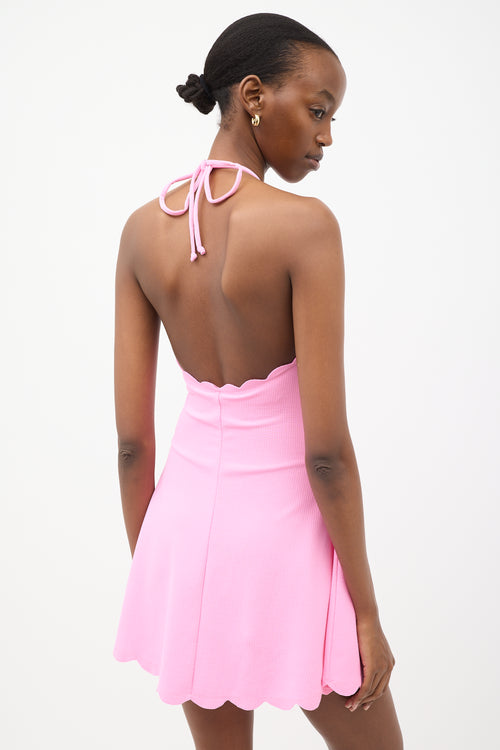 Marysia Pink Bianca Mini Halter Dress