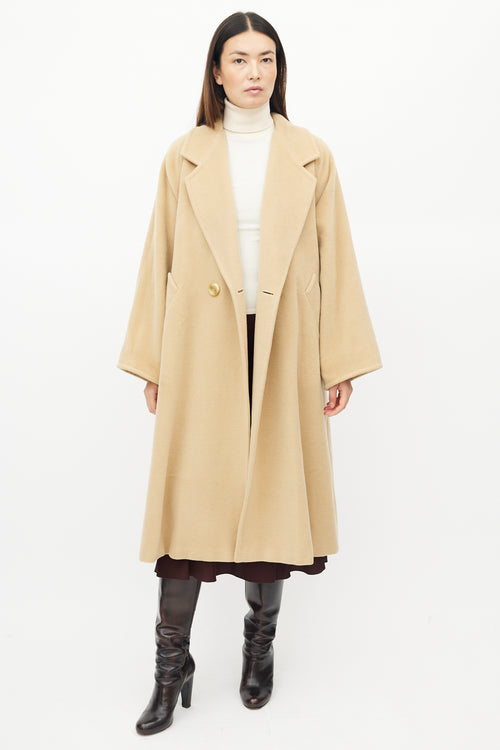 Max Mara Beige Wool Oversized Coat