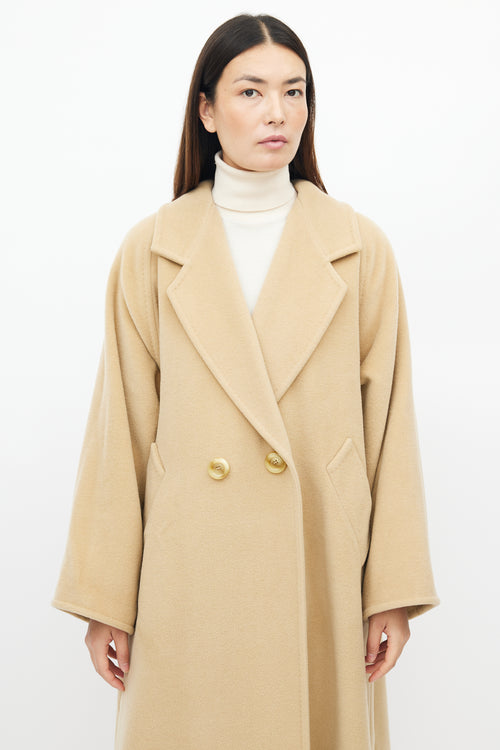 Max Mara Beige Wool Oversized Coat