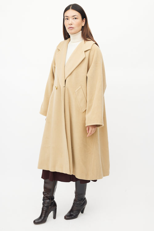 Max Mara Beige Wool Oversized Coat