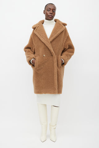 Max Mara Beige Wool Teddy Coat