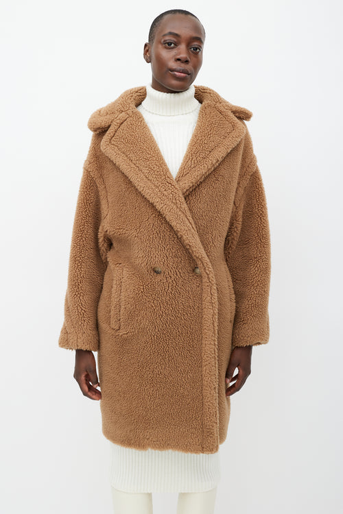 Max Mara Beige Wool Teddy Coat