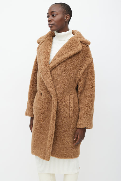 Max Mara Beige Wool Teddy Coat