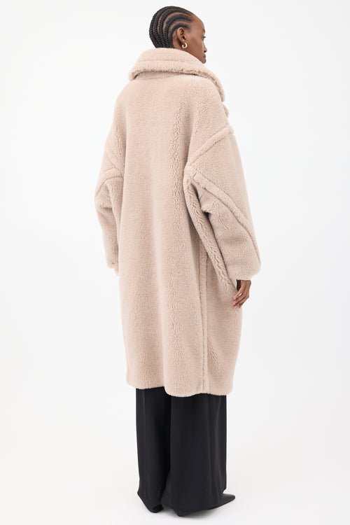 Max Mara Beige Wool Teddy Coat