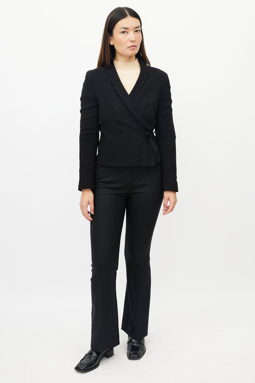 Max Mara Black Shawl Tie Blazer