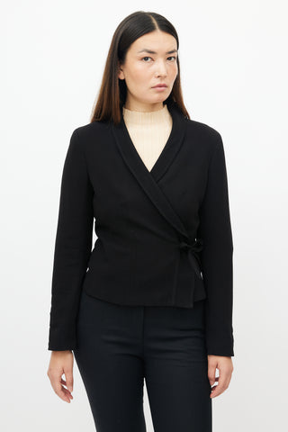 Max Mara Black Shawl Tie Blazer