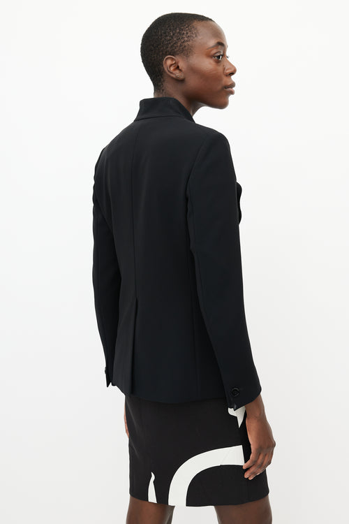 Max Mara Black Ruffled Blazer