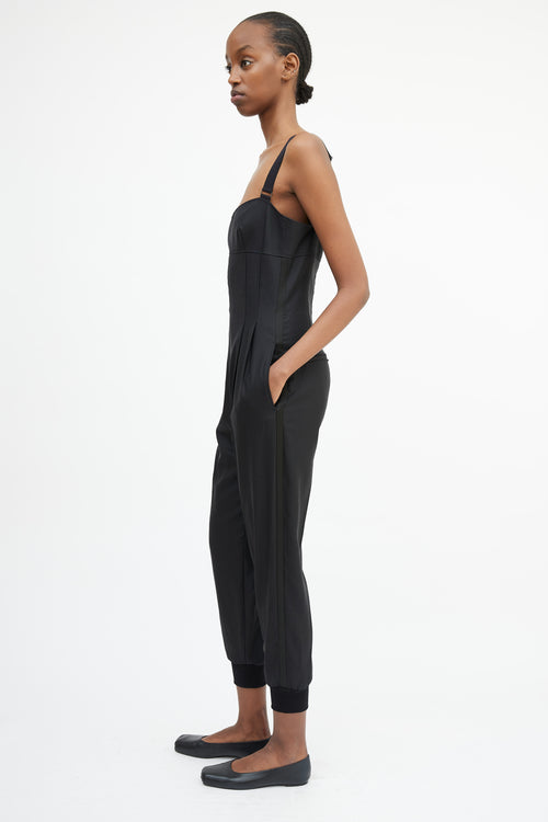 Max Mara Black Tapered Sleeveless Jumpsuit