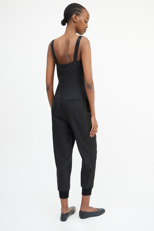 Max Mara Black Tapered Sleeveless Jumpsuit