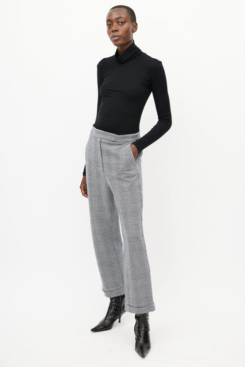 Max Mara Black 
White Houndstooth Trouser