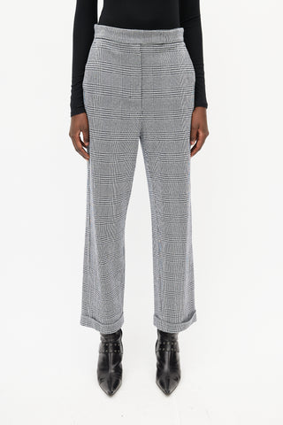 Max Mara Black 
White Houndstooth Trouser