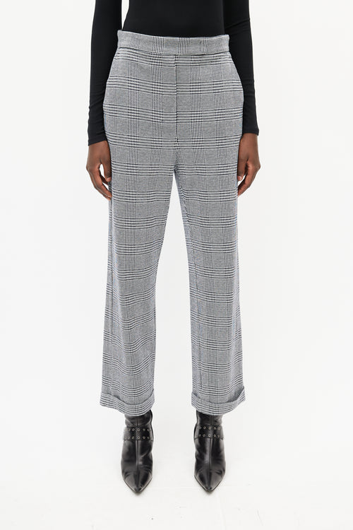 Max Mara Black 
White Houndstooth Trouser