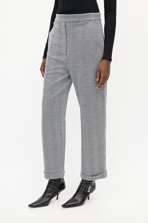 Max Mara Black 
White Houndstooth Trouser