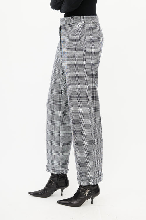 Max Mara Black 
White Houndstooth Trouser