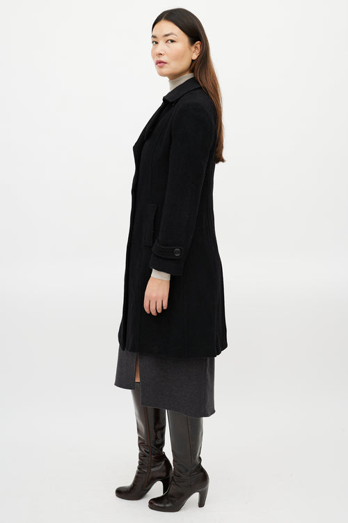 Max Mara Black Wool Double Breasted Coat