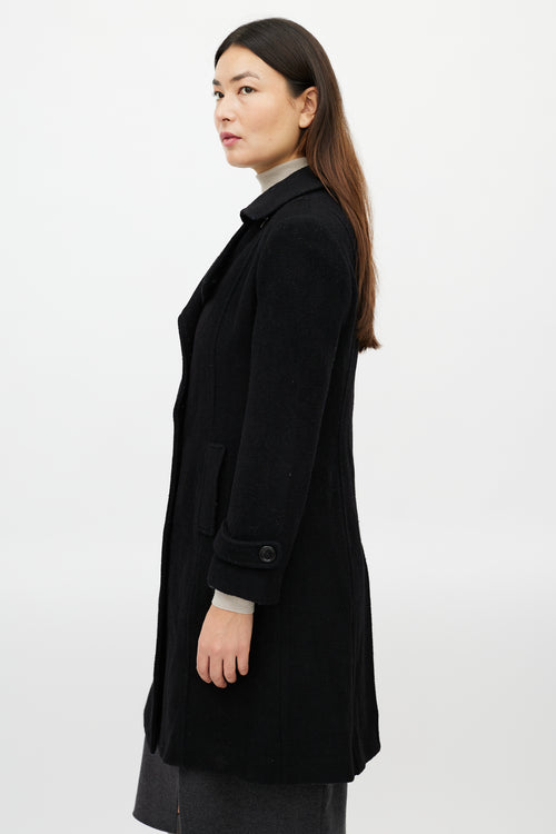 Max Mara Black Wool Double Breasted Coat