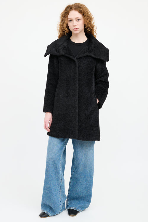 Max Mara Black Shearling Coat