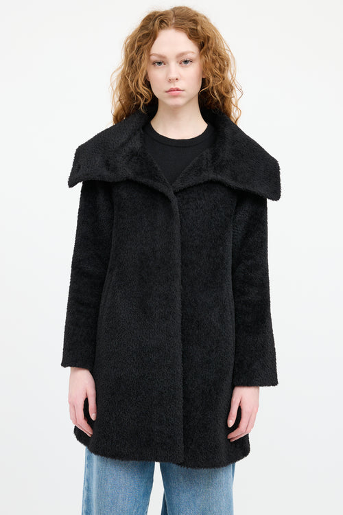 Max Mara Black Shearling Coat