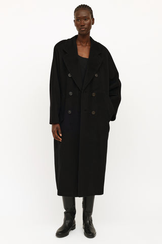 Max Mara Black Wool Cashmere Icon Coat