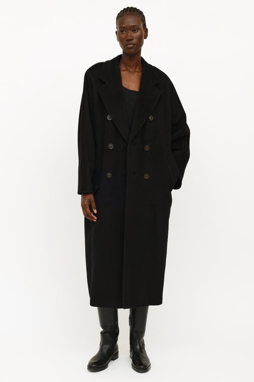 Max Mara Black Wool Cashmere Icon Coat